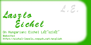 laszlo eichel business card